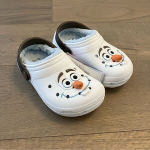 New Kids Frozen Olaf Crocs with Lining